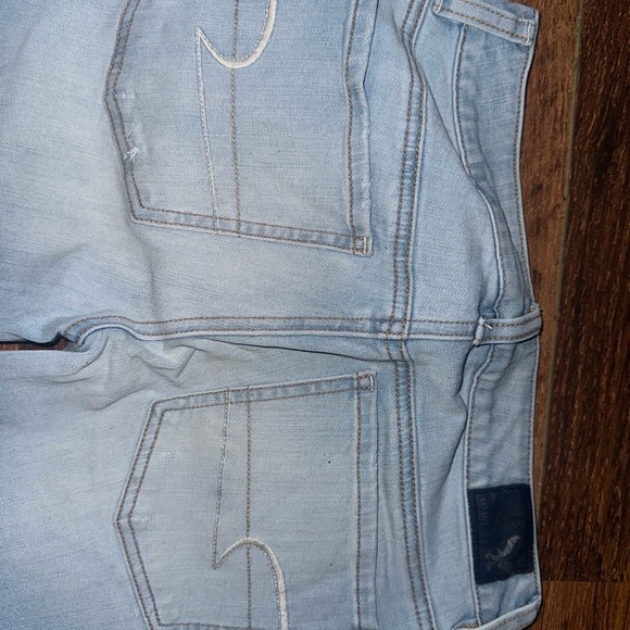American Eagle Outfitters Light Blue Distressed Skinny Jeans size 2 - Picture 10 of 10